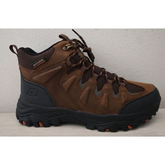 Skechers 204910/CDB Men's Sz 9.5M Dark Brown Rickter-Branson Hiking Boots - Picture 8 of 12